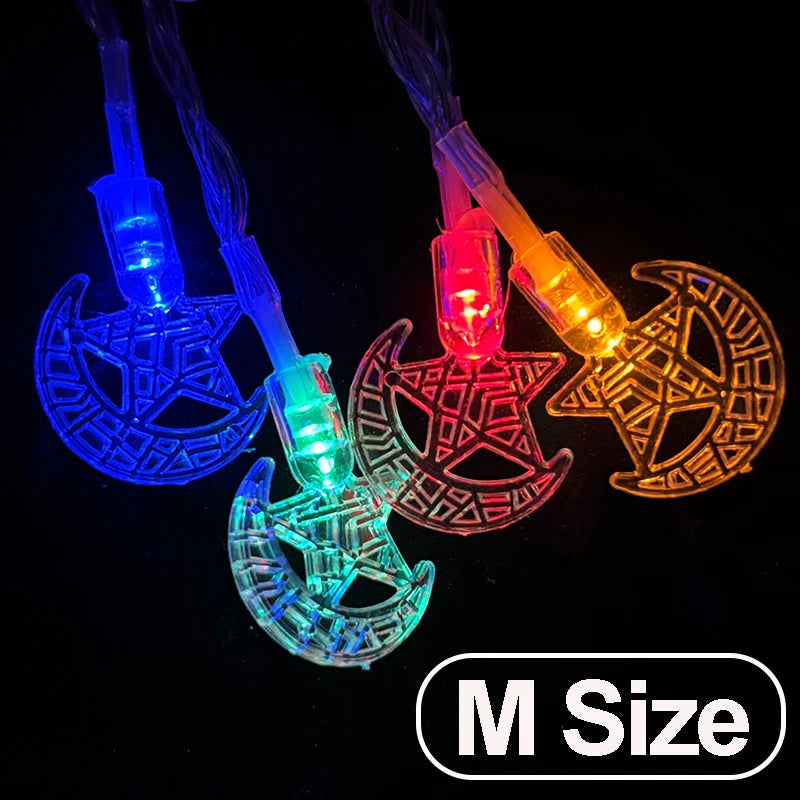 Christmas Colorful Snowflake & Star String Lights
