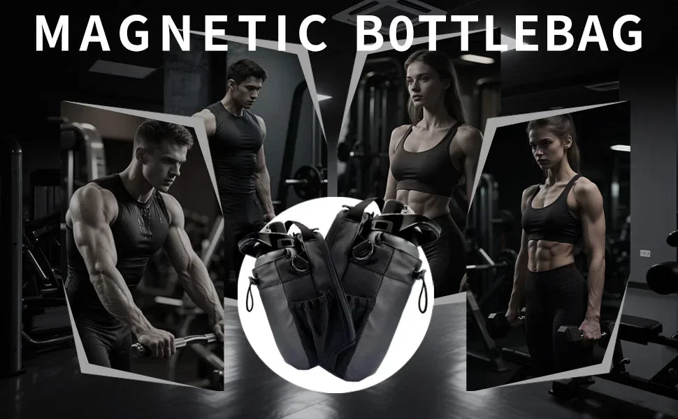 Magnetic Gym Water Bottle & Phone Storage Bag