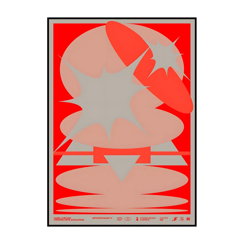 Vintage Abstract Canvas Wall Art Poster