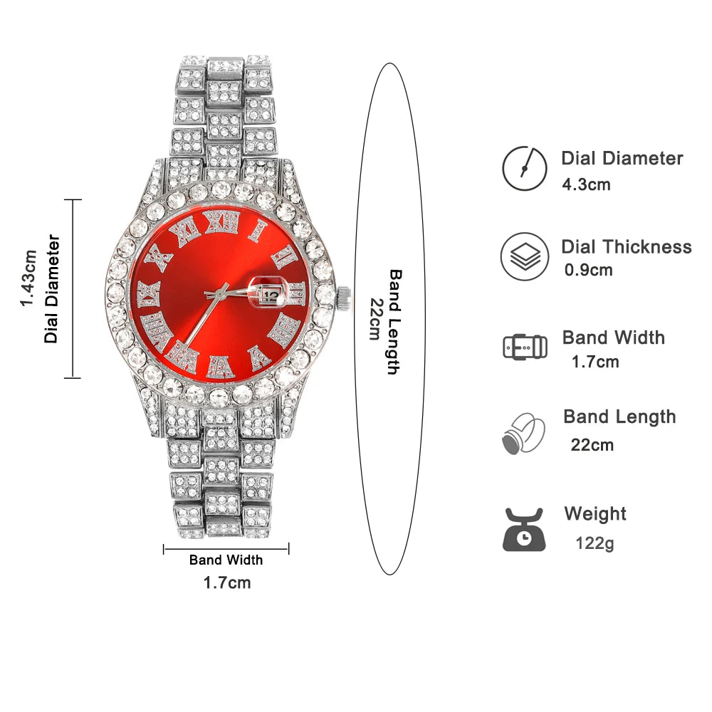 Ice Blaze Cuban Link Jewelry Set