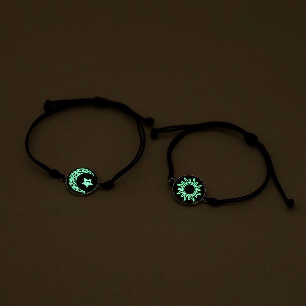 Luminous Sun & Moon Couple Bracelets