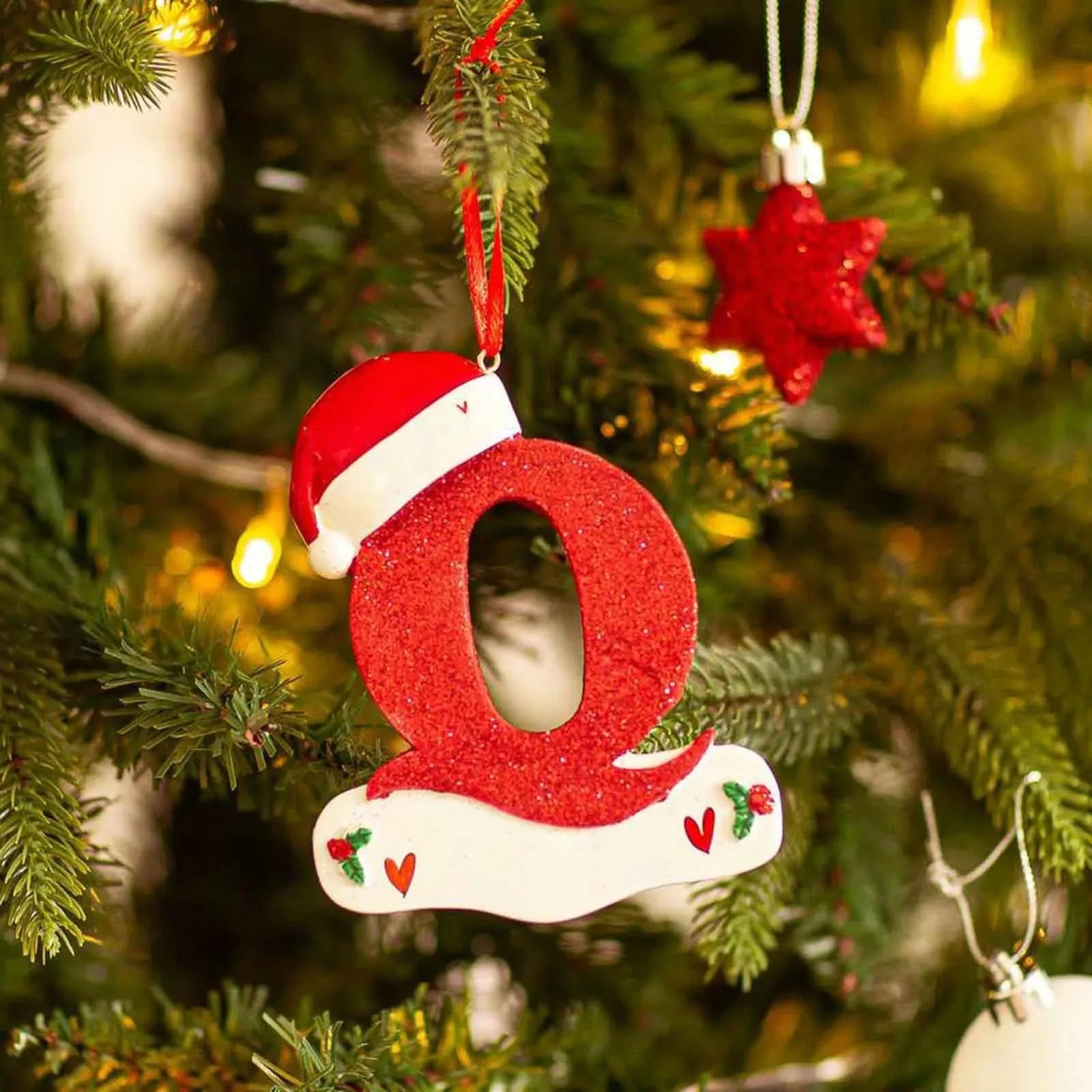 Christmas Tree Decoration for Home 2025 Letter Pendant