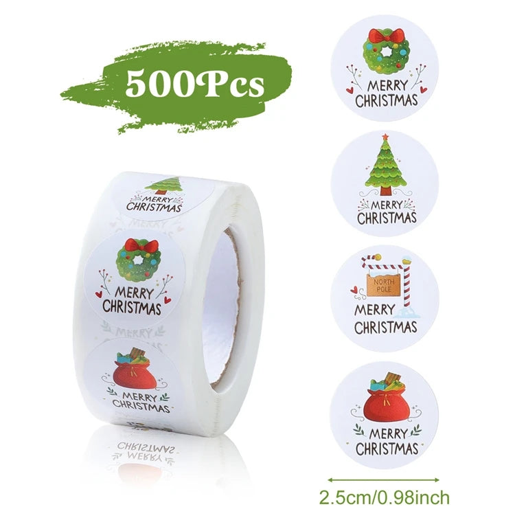 500Pcs Christmas Stickers Set