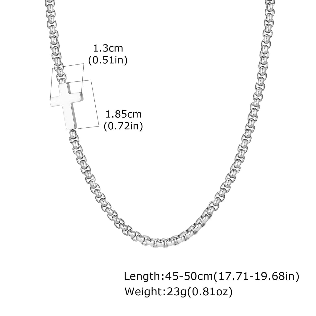 Modern Side Cross Necklace