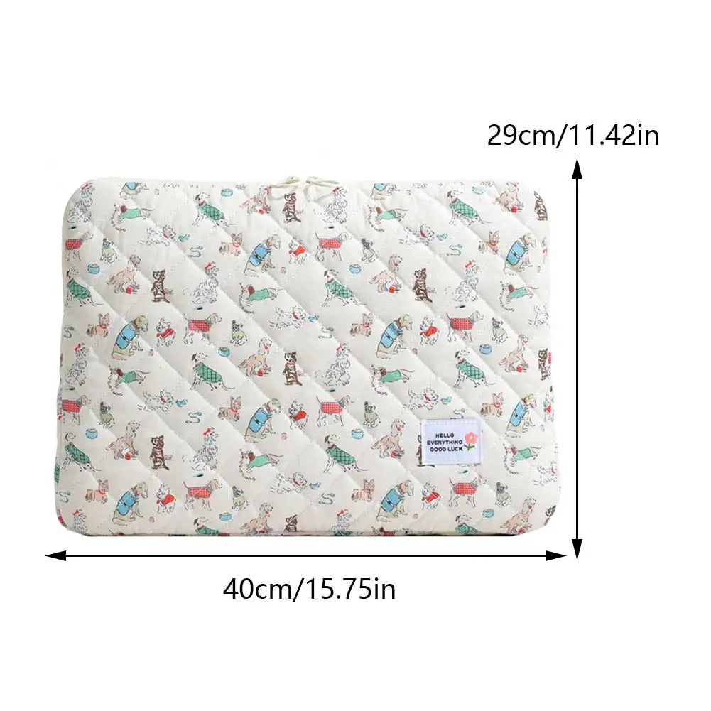 11/13/15 Inch Flower Pattern Laptop Sleeve Case Bag Shockproof Computer Cover Bag Laptop Protective Bag for MacBook Air Ipad