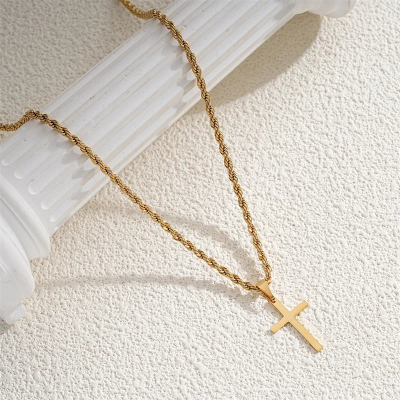 Minimalist Gold Cross Necklace