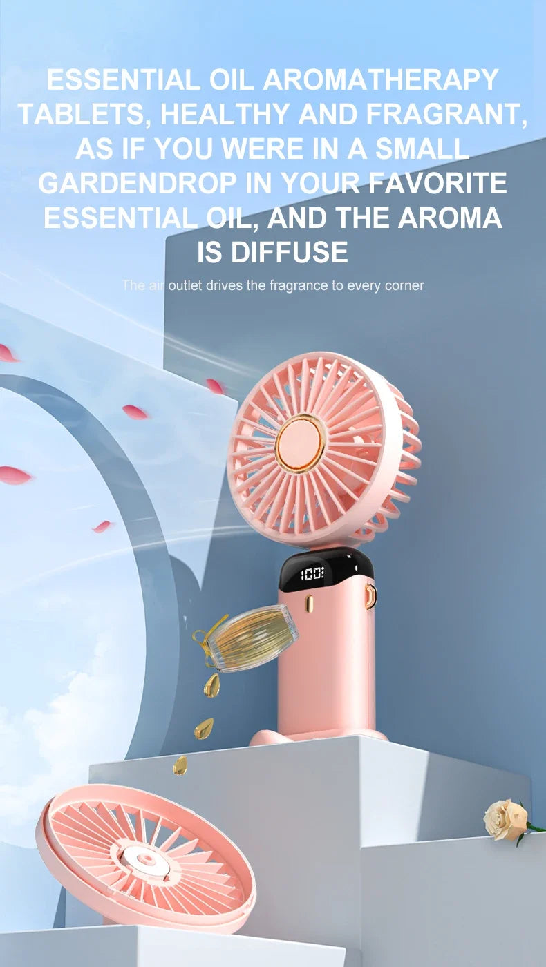 Portable Handheld & Neck Fan with Phone Holder