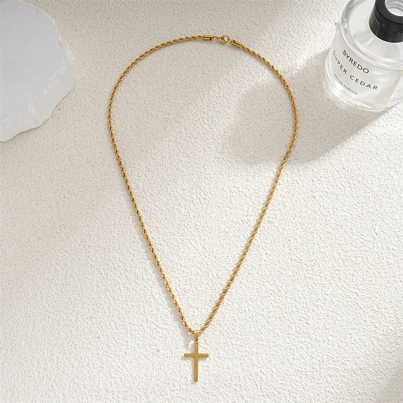 Minimalist Gold Cross Necklace