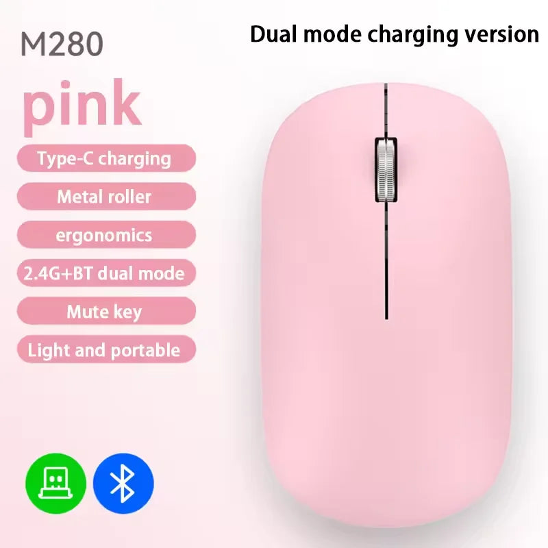 Xiaomi Wireless Mouse Type-C Charging Silent Click Portable Office Ergonomic Laptop Universal Lightweight Office Game No-Noise