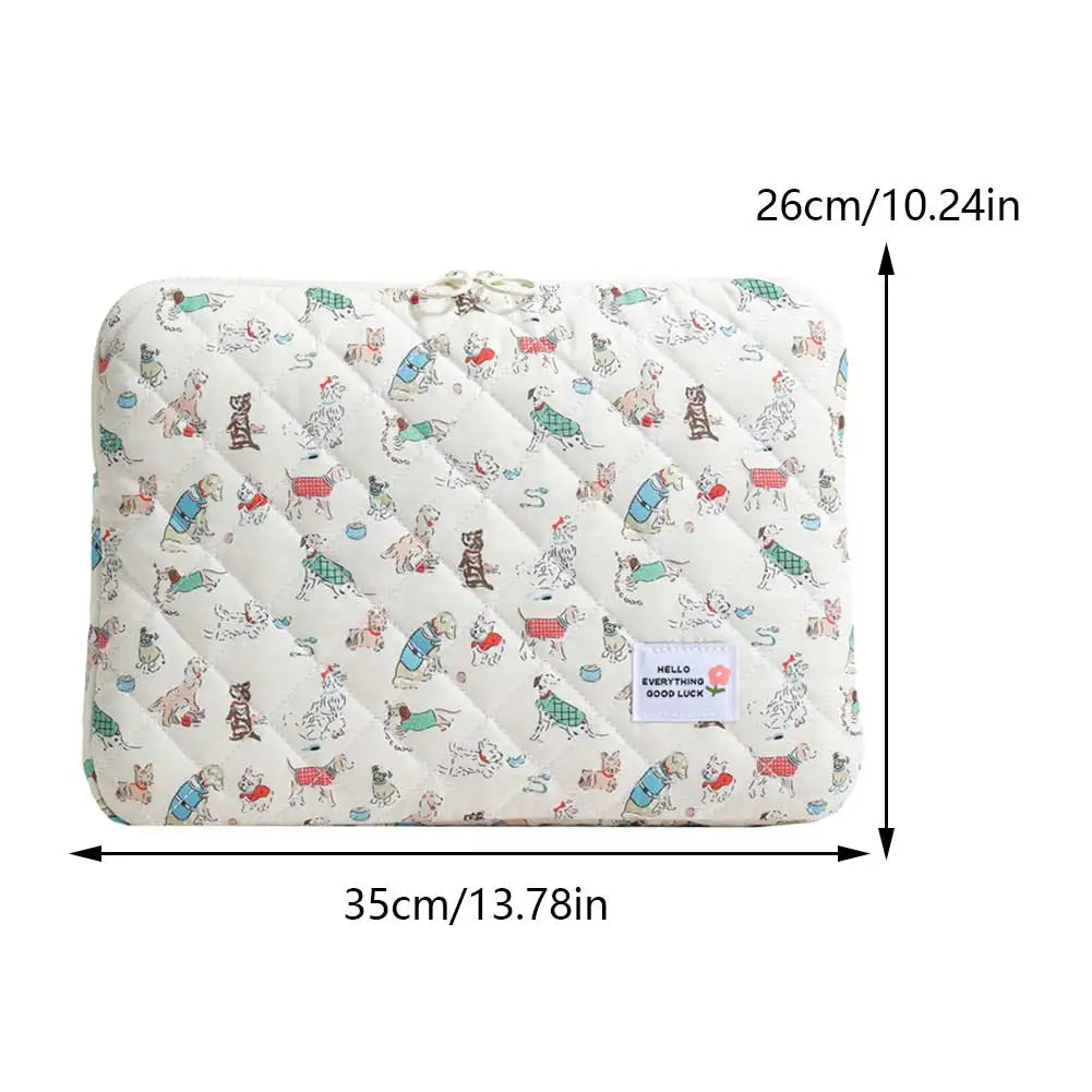 11/13/15 Inch Flower Pattern Laptop Sleeve Case Bag Shockproof Computer Cover Bag Laptop Protective Bag for MacBook Air Ipad