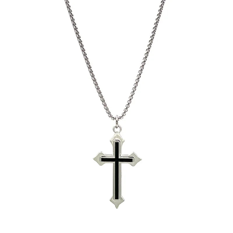 Vintage Gothic Cross Pendant Necklace