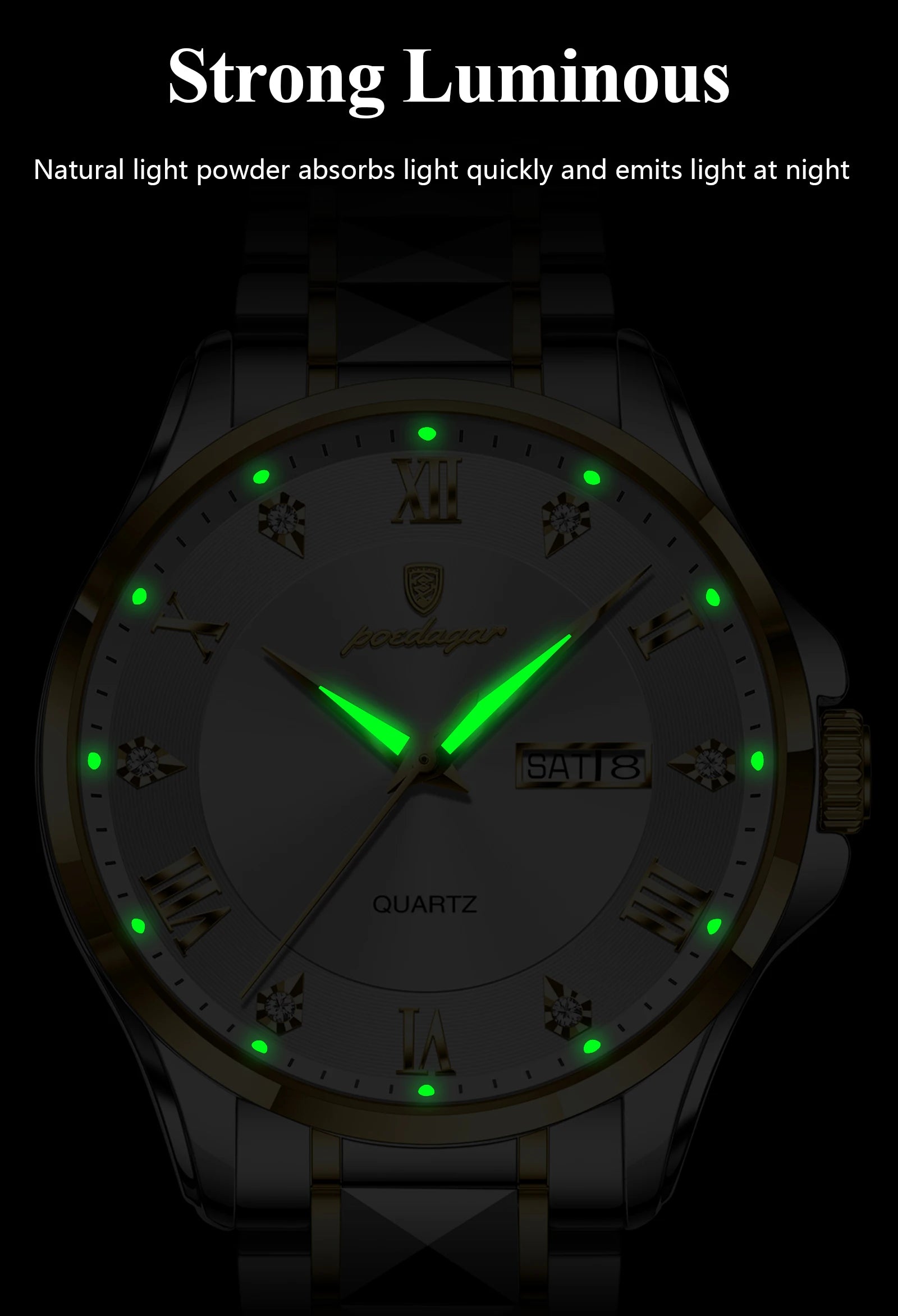 POEDAGAR Luxury Men's Quartz Watch