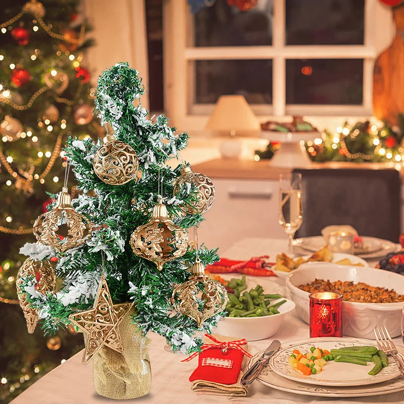 Golden Christmas Balls Plastic