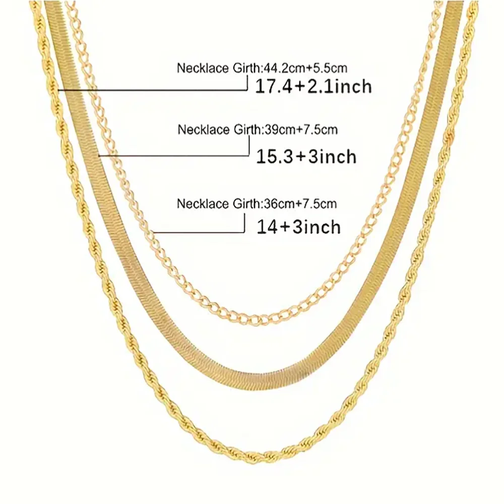 Golden Layers Statement Necklace Set