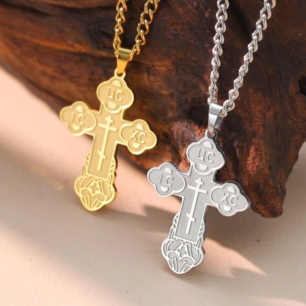 Eastern Orthodox Cross Necklace