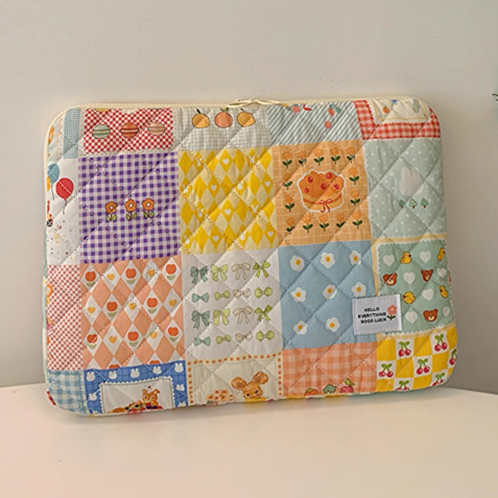11/13/15 Inch Flower Pattern Laptop Sleeve Case Bag Shockproof Computer Cover Bag Laptop Protective Bag for MacBook Air Ipad