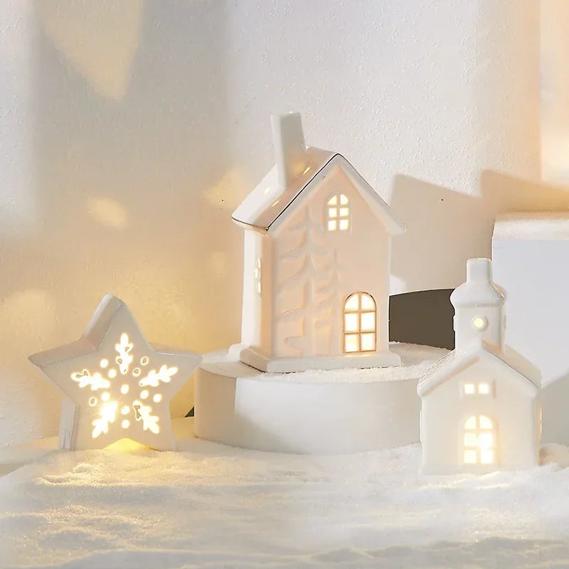 Frosted Glow Ceramic House