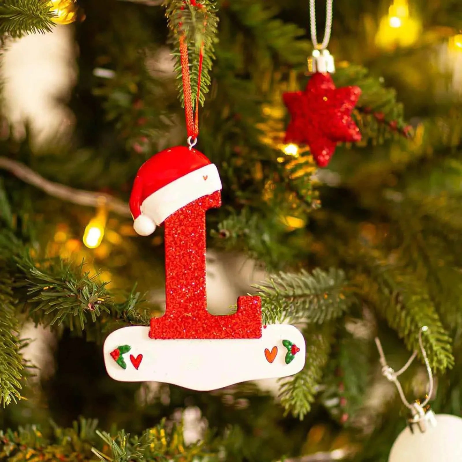 Christmas Tree Decoration for Home 2025 Letter Pendant