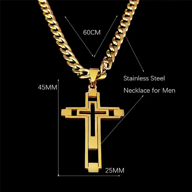 Urban Gold Cross Necklace