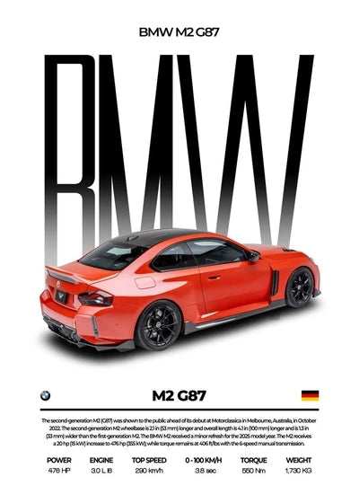 Red Performance Sports Car Canvas Wall Art