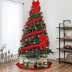 Red Christmas Bows Outdoor Decorations