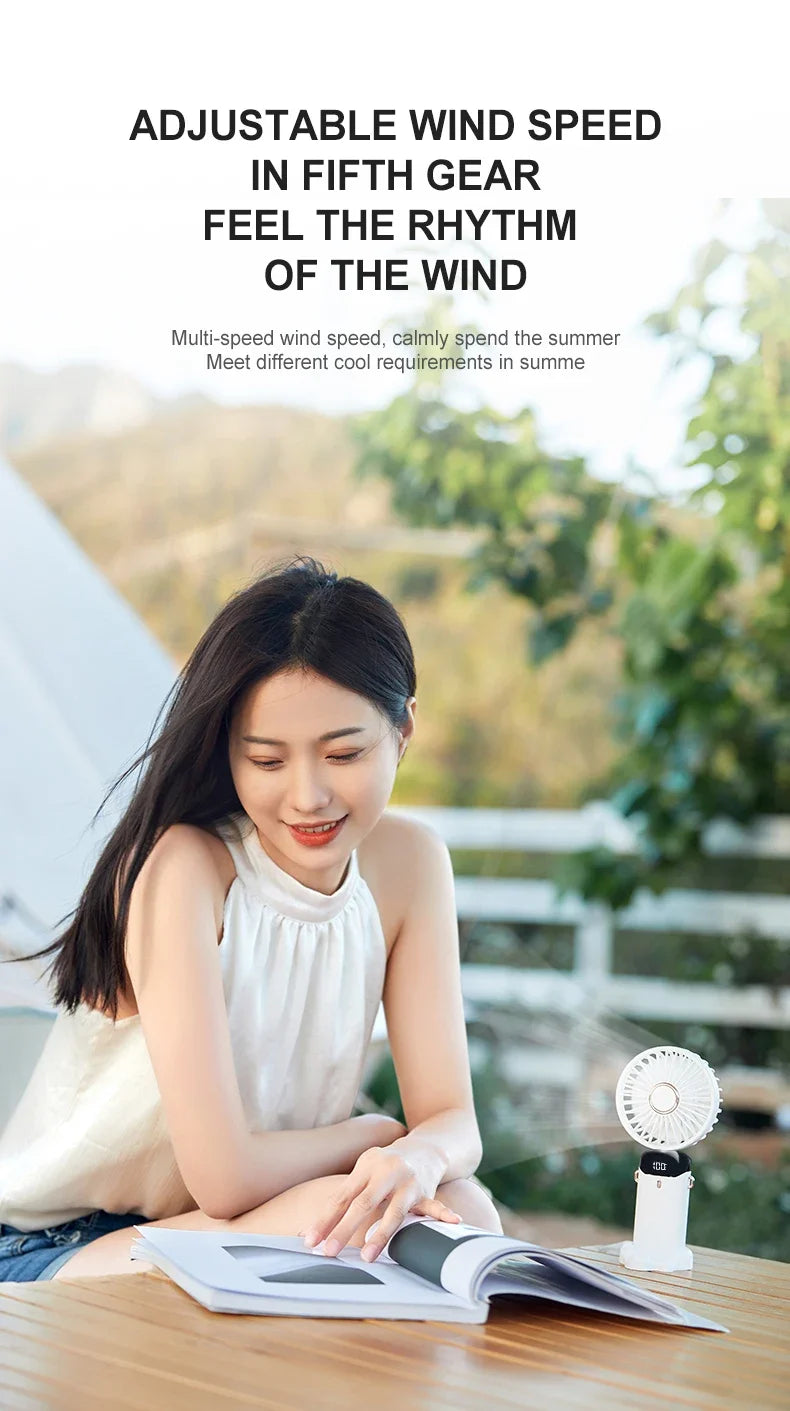 Portable Handheld & Neck Fan with Phone Holder