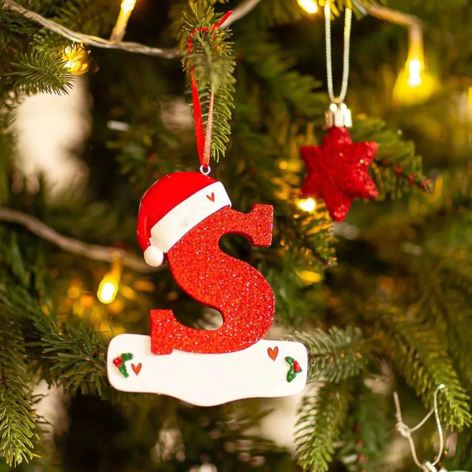 Christmas Tree Decoration for Home 2025 Letter Pendant