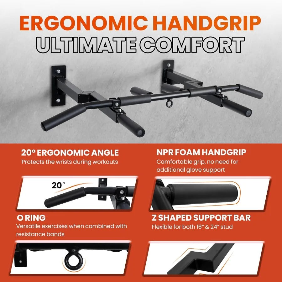 MultiGrip Wall Mount Pull-Up Bar