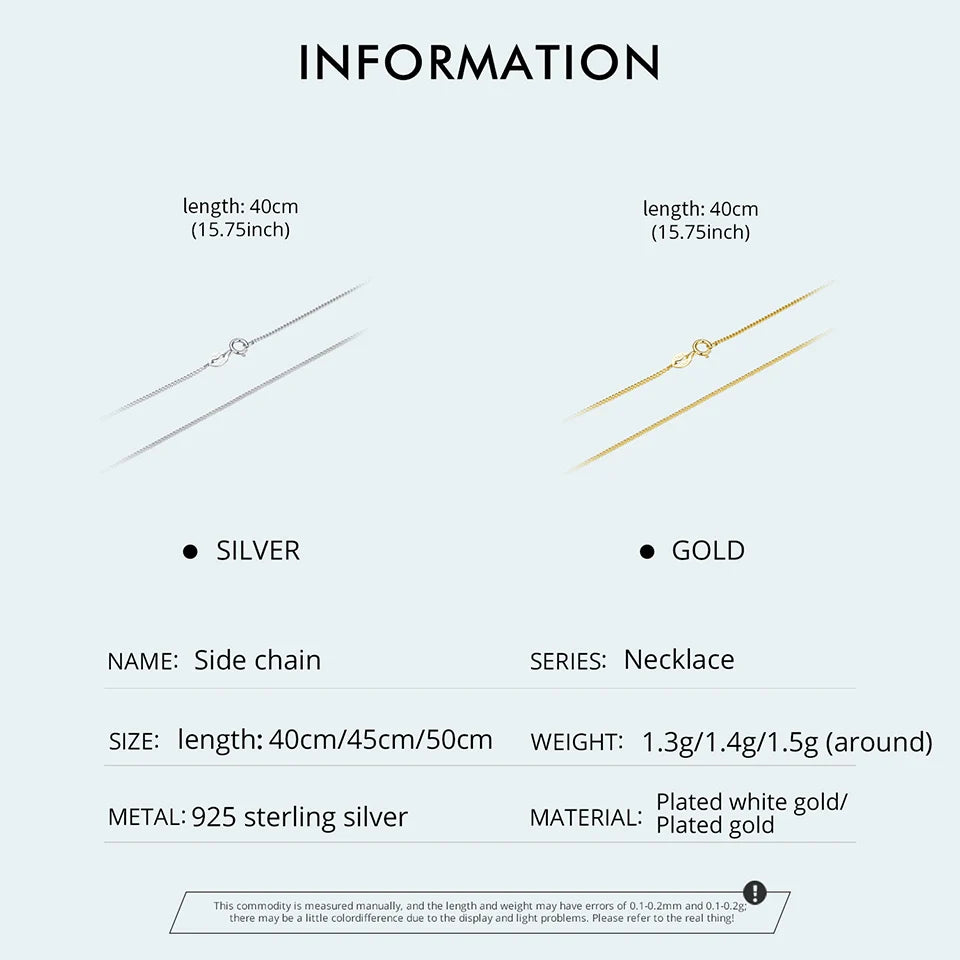 Sterling Silver Gold-Plated Side Chain Necklace