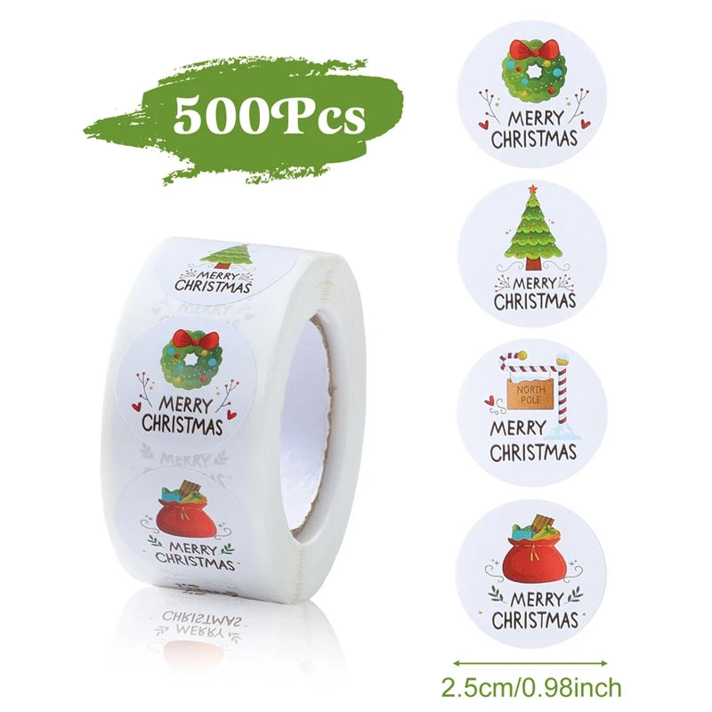 500Pcs Christmas Stickers Set