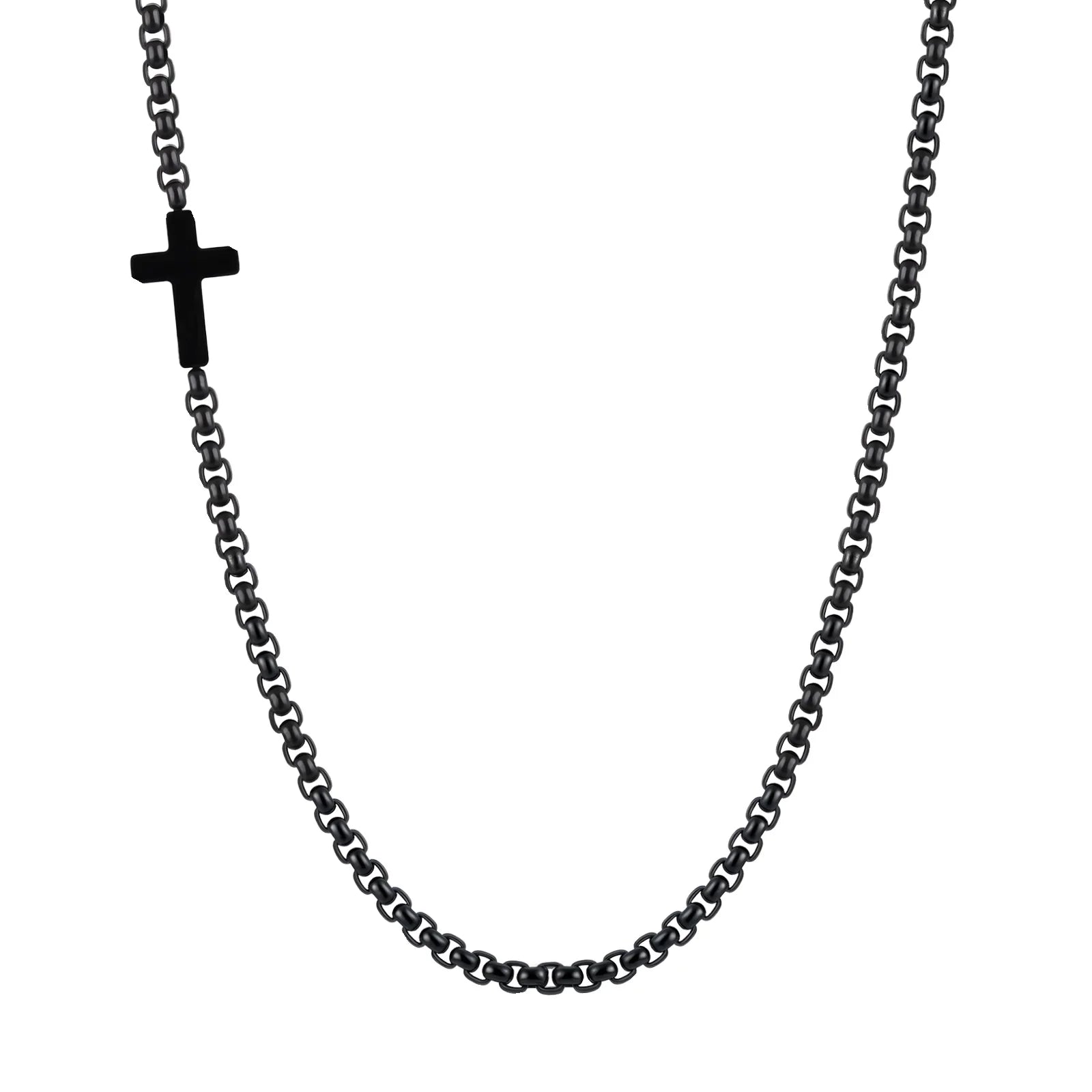 Modern Side Cross Necklace