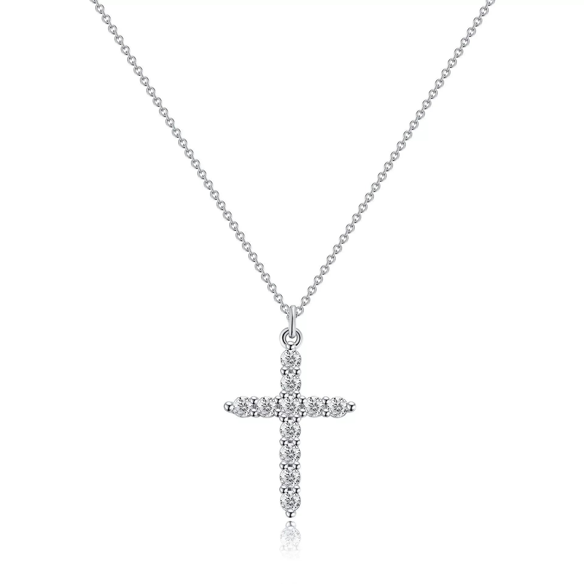 Rotatable Crown Cross Necklace