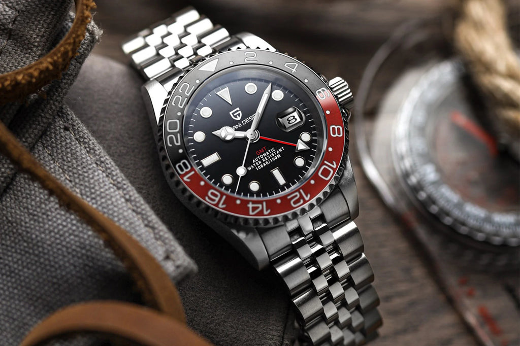 Luxury Automatic GMT Watch – 40MM Sapphire Steel Precision