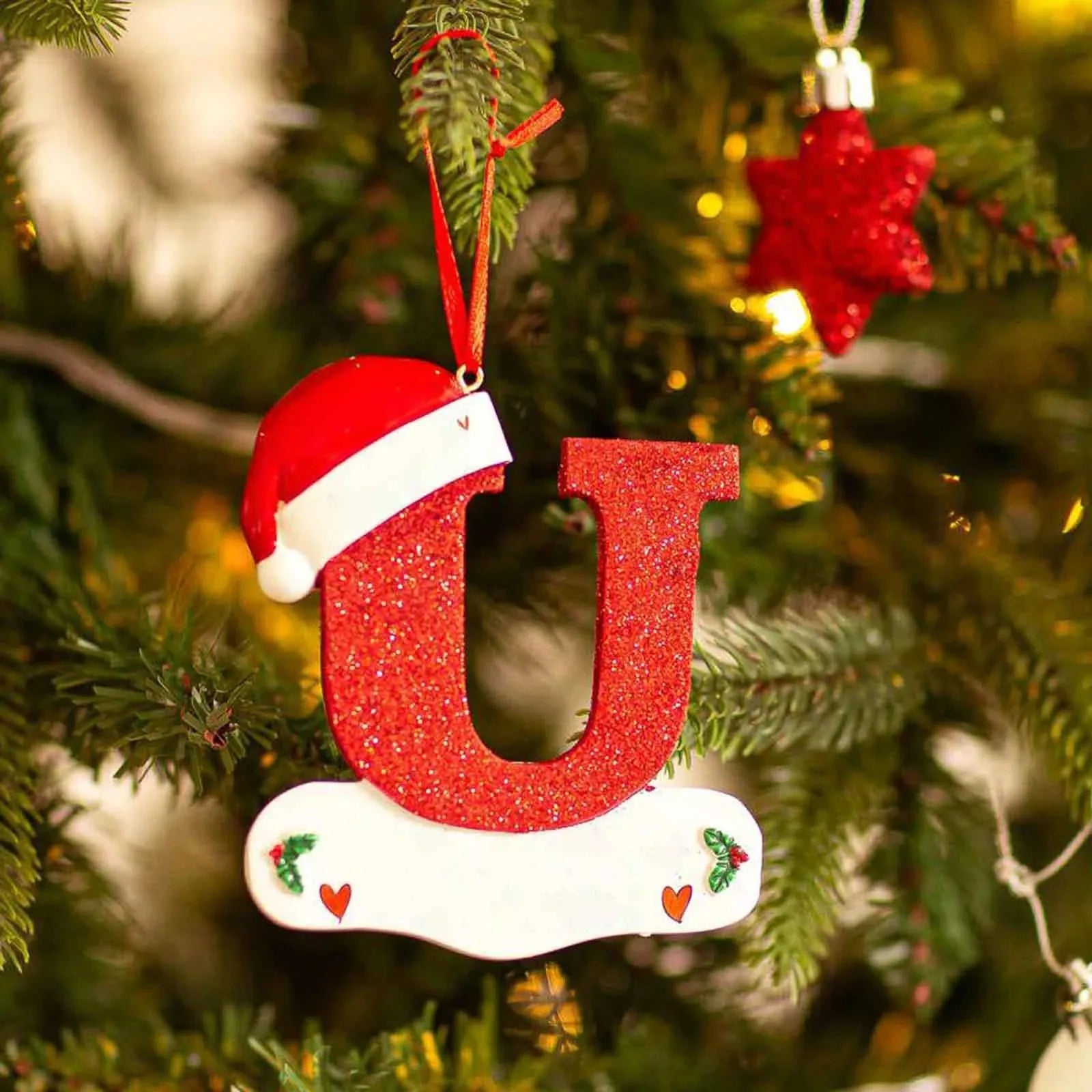 Christmas Tree Decoration for Home 2025 Letter Pendant