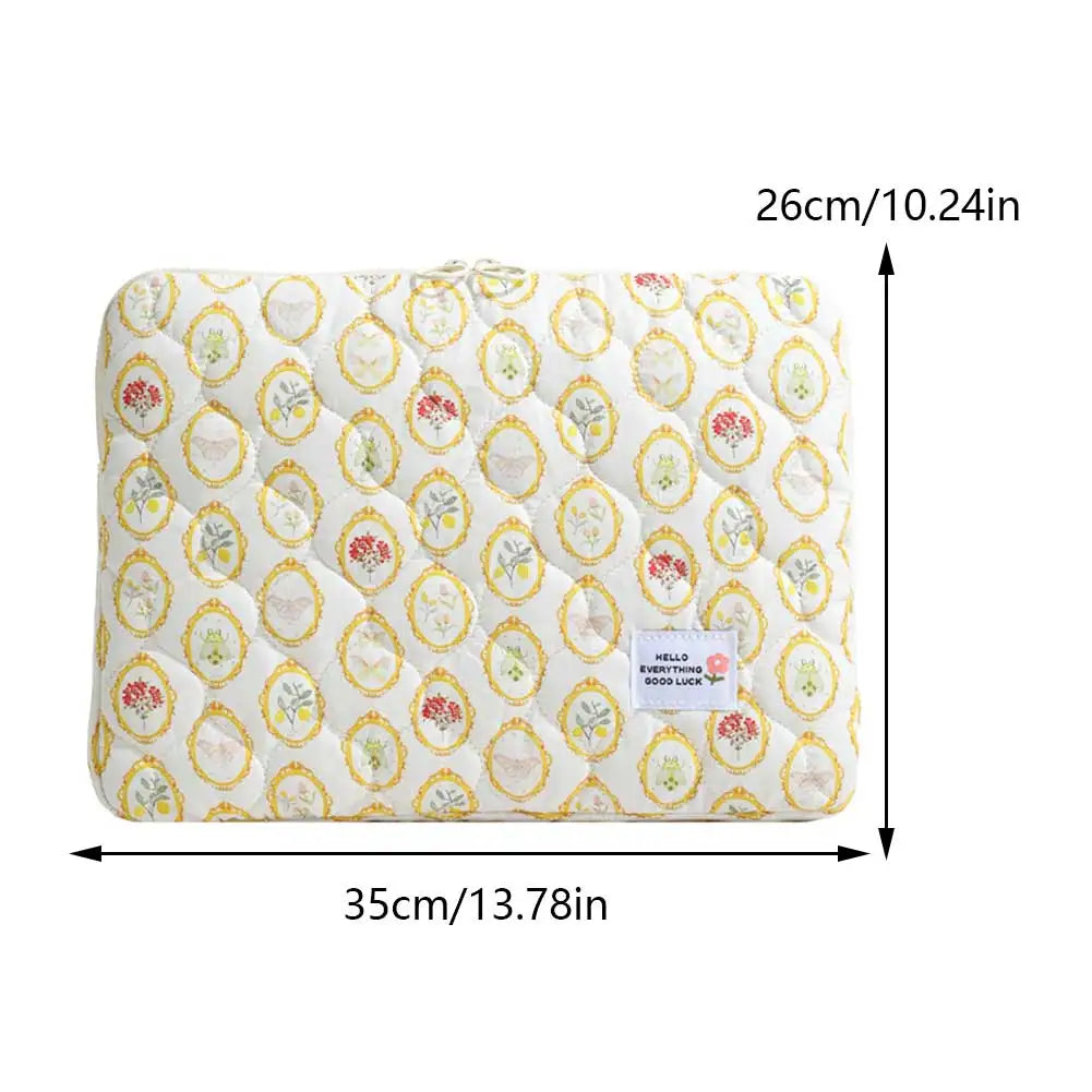 11/13/15 Inch Flower Pattern Laptop Sleeve Case Bag Shockproof Computer Cover Bag Laptop Protective Bag for MacBook Air Ipad
