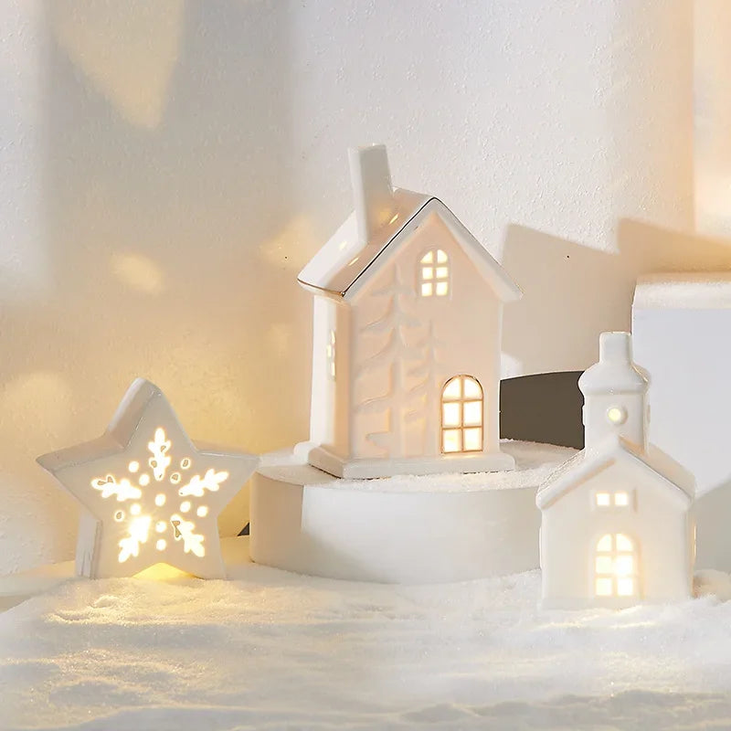 Frosted Glow Ceramic House