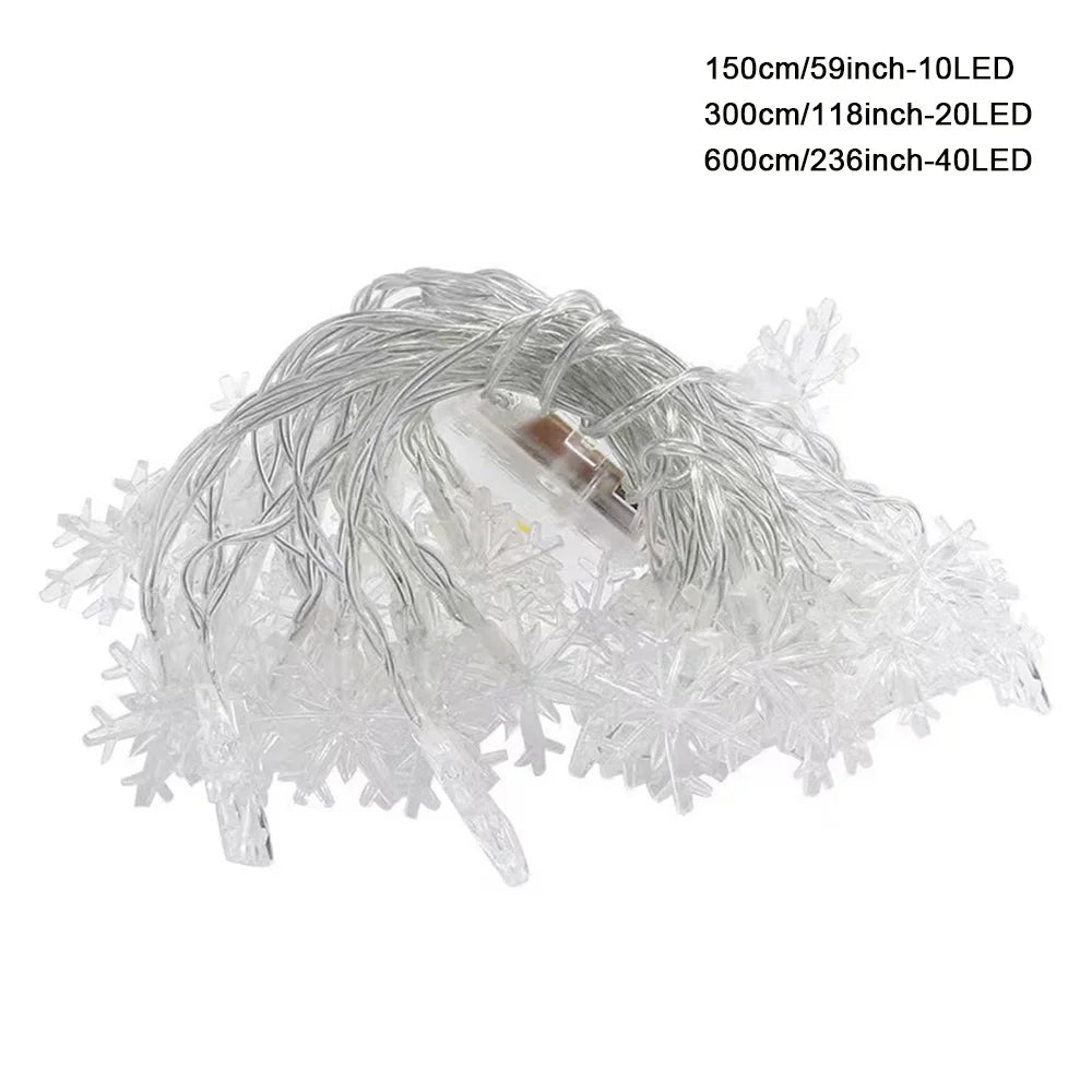 Runtowo Christmas Snowflake String Lights