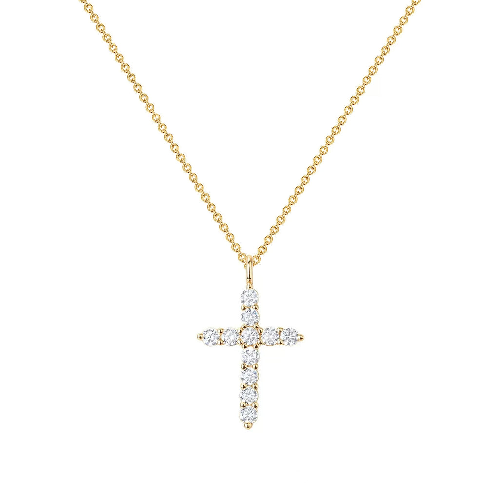 Rotatable Crown Cross Necklace