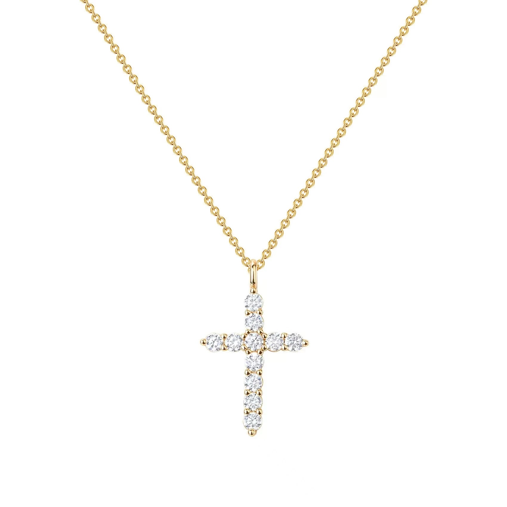 Rotatable Crown Cross Necklace