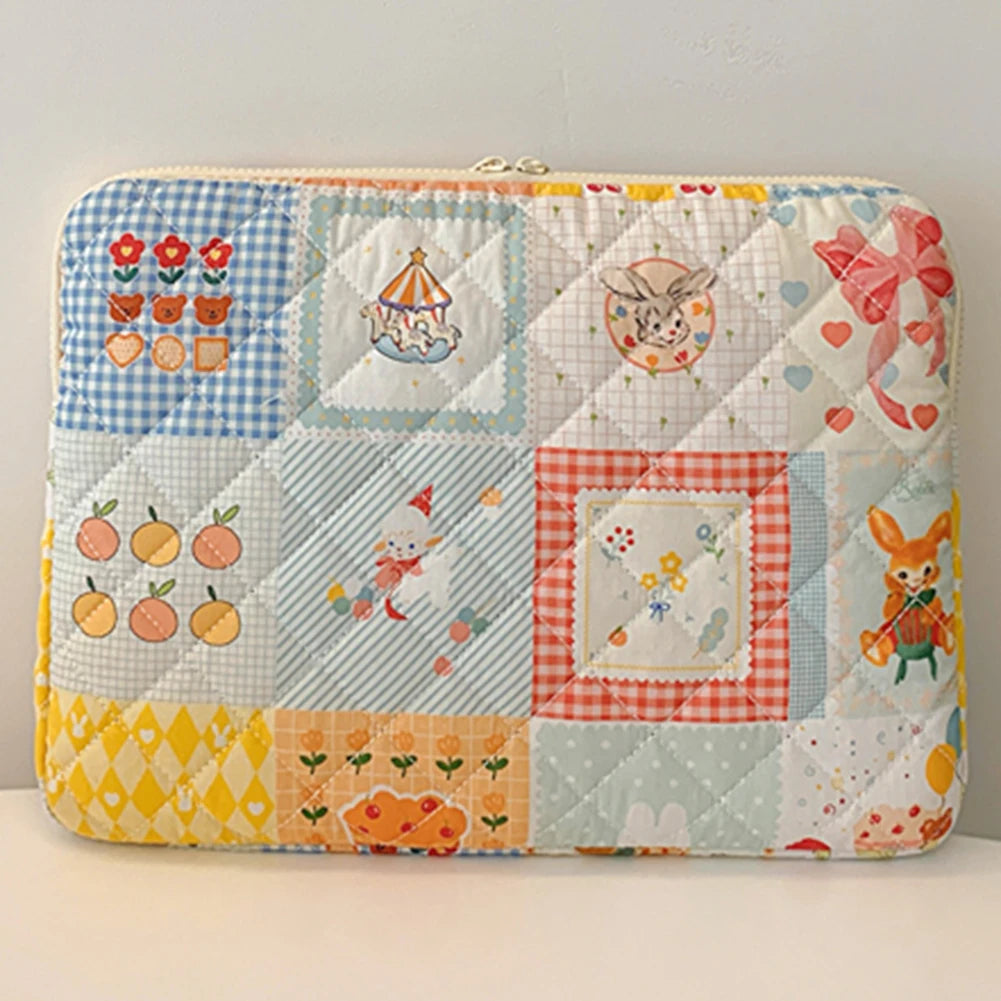 11/13/15 Inch Flower Pattern Laptop Sleeve Case Bag Shockproof Computer Cover Bag Laptop Protective Bag for MacBook Air Ipad