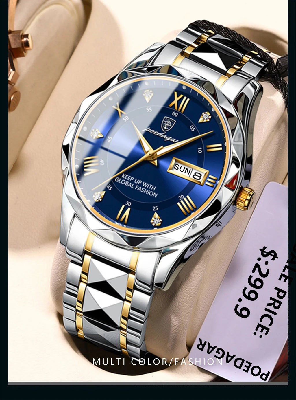 POEDAGAR Business Sport Luxury Men's Watch