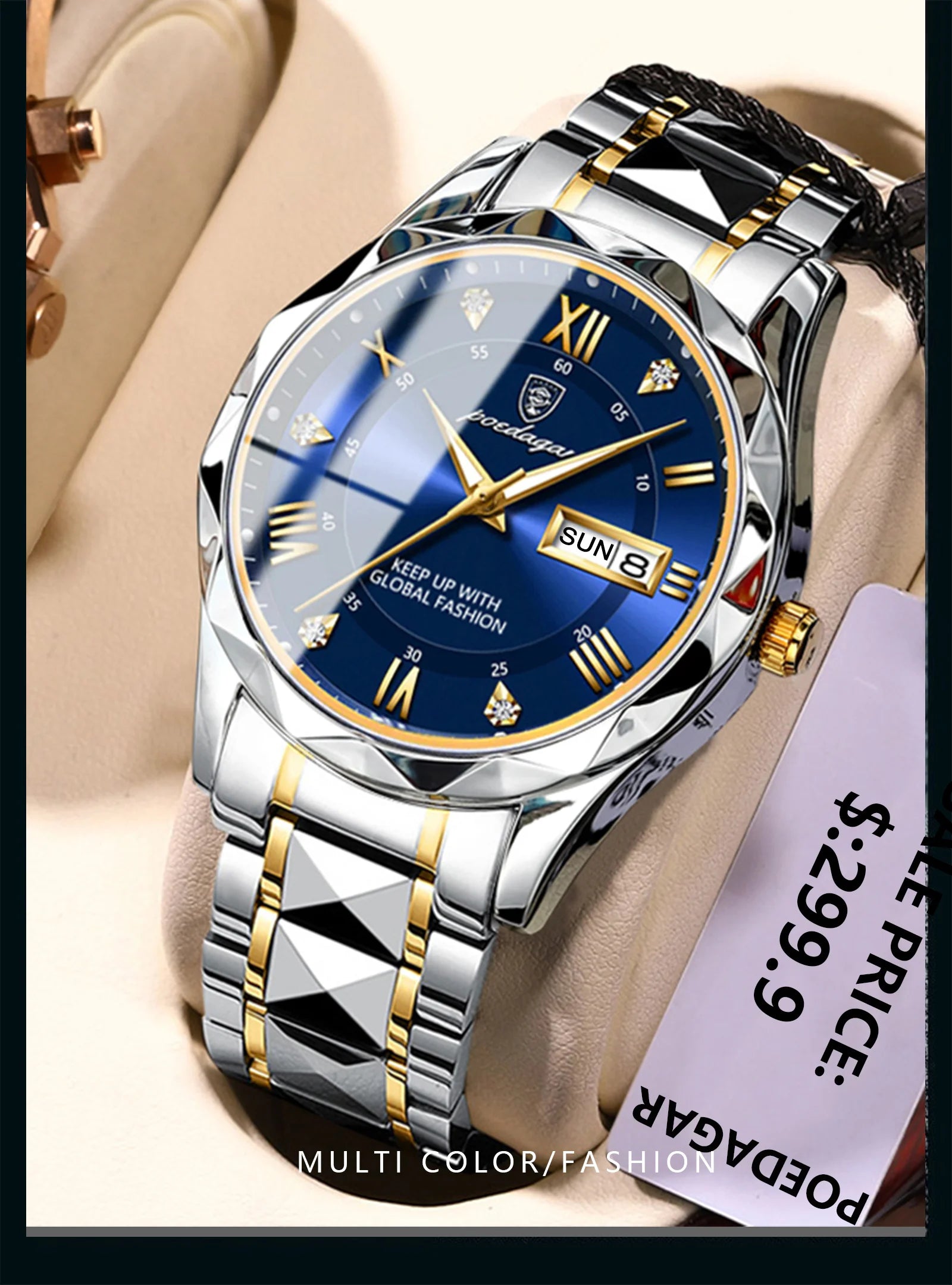 POEDAGAR Business Sport Luxury Men's Watch