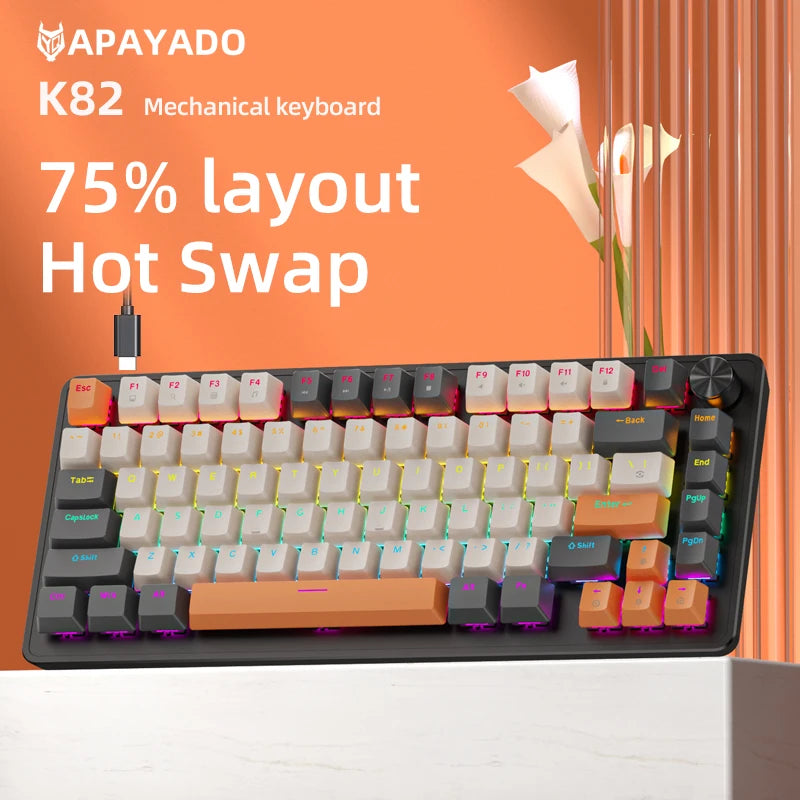 APAYADO 75% Wired Mechanical Gaming Keyboard