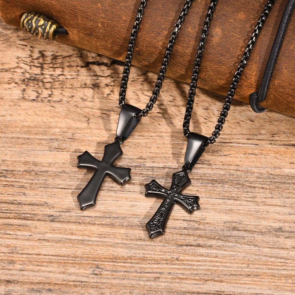 Hip Hop Cross Pendant Necklace