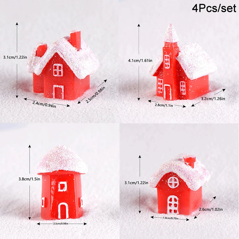 Snowy Cottage Village Figurines