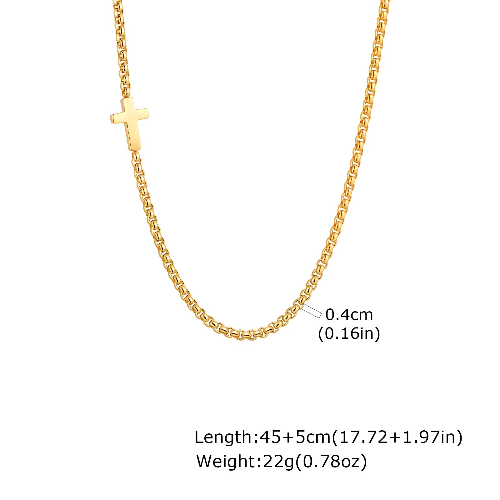 Modern Side Cross Necklace