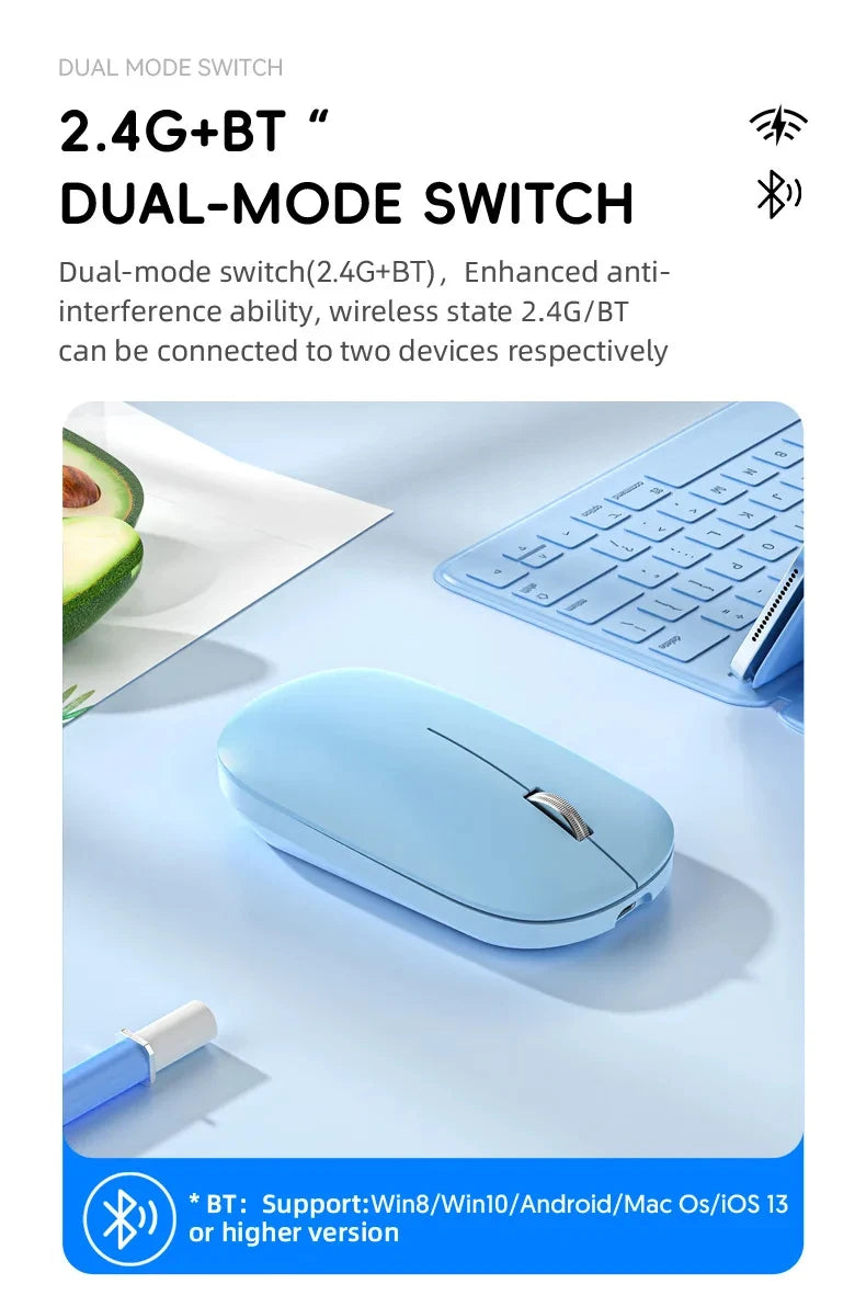 Xiaomi Wireless Mouse Type-C Charging Silent Click Portable Office Ergonomic Laptop Universal Lightweight Office Game No-Noise