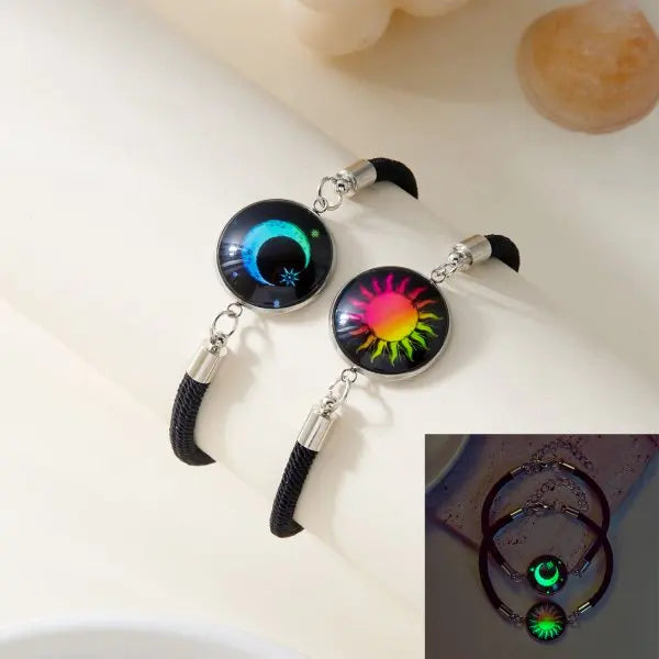 Luminous Sun & Moon Couple Bracelets