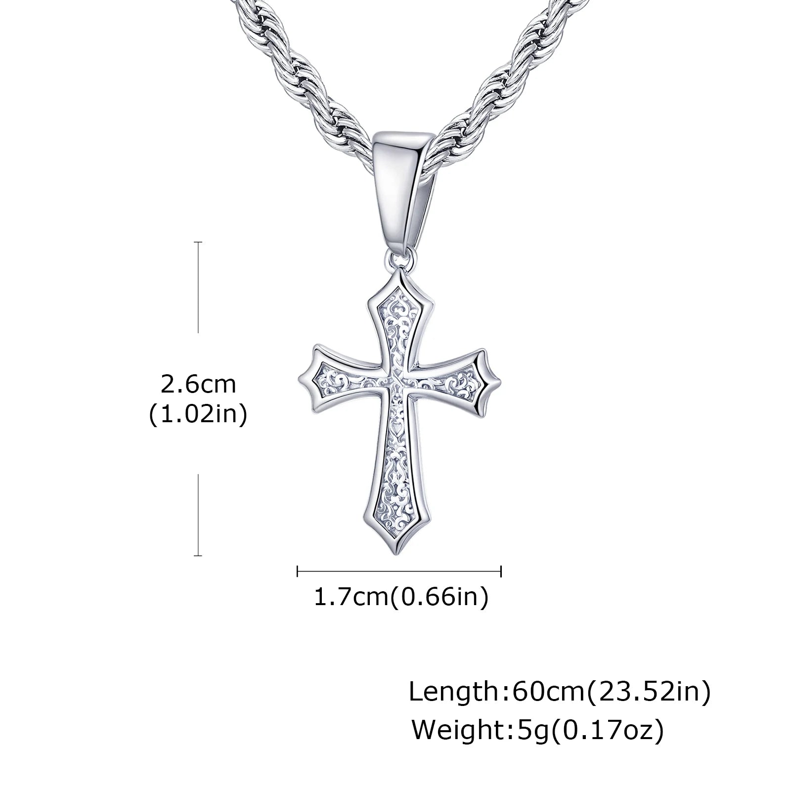 Hip Hop Cross Pendant Necklace